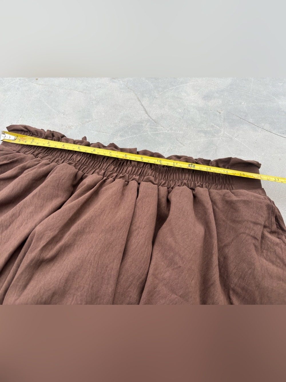 Brown Bubble Hem Skirt Women XL - Picture 14 of 14